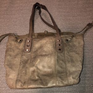 Greige Leather Hammit Bag